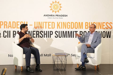 Minister for IT Nara Lokesh during Andhra Pradesh - United Kingdom Business Forum & CII Partnership Summit Roadshow in London.