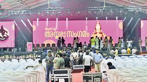 The venue of the Global Ayyappa Sangamam in Pampa