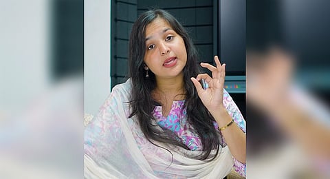 A former NSUI member, Umanshi Lamba.