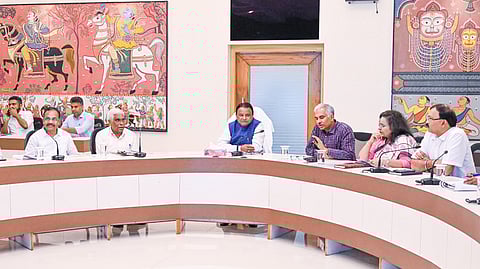 Chief Minister Mohan Charan reviewing preparations for Prime Minister Narendra Modis visit to Odisha on September 27.