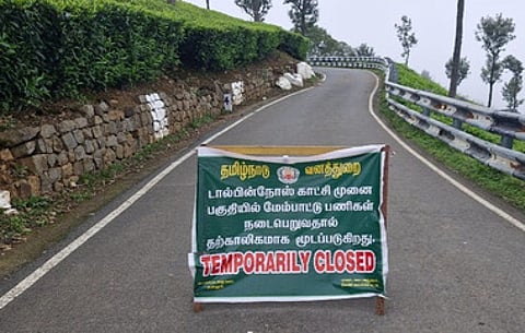 As part of the renovation, the Nilgiris Forest Department temporarily closed the Dolphin Nose viewpoint for tourists