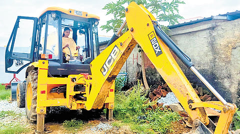 In her free time, she helps her family by running a JCB in and around her village. Everyone in Shanthipuram mandal knows her name.