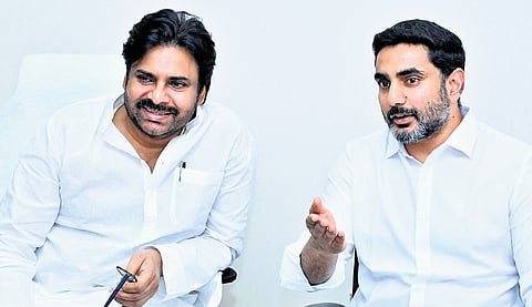 Minister Nara Lokesh on Monday unveiled his vision to see ‘No Admission’ boards outside government schools across Andhra Pradesh.