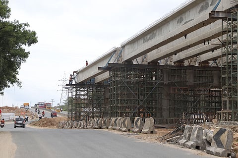 Phase 1 of the project, covering 11.80 km from Madukkarai to Madampatti, is nearly 95% complete.