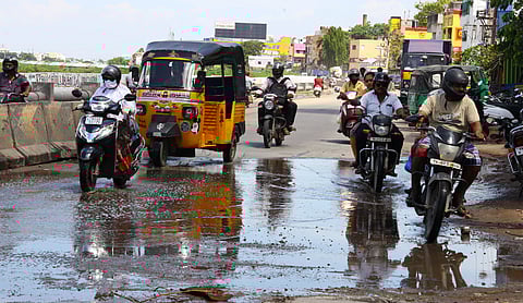 UGD overflowed into the Vaigai south bank road, causing hardships for the residents in Madurai.