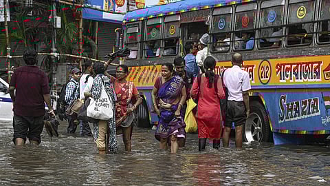 Rains battered Kolkata overnight, leading to widespread waterlogging in both northern and southern parts of the city.