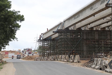 Originally slated to open this month, Coimbatore's ambitious Western Ring Road project.