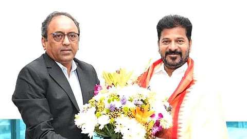 Chief Minister A Revanth Reddy, during a meeting today with the CMD of L&T Group, SN Subrahmanyan