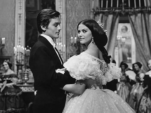 With Alain Delon in Visconti's 'The Leopard'