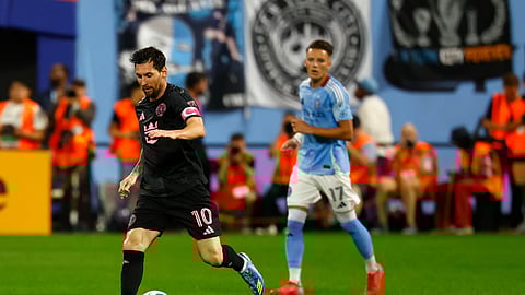 Lionel Messi had two goals and an assist to reach 37 goal contributions this season and Inter Miami clinched a playoff spot with a 4-0 victory.