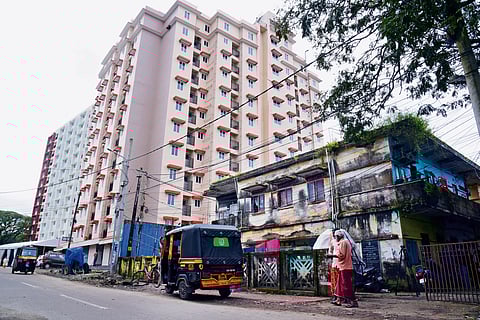 A new hope: The Thuruthy apartment complex which is to be inaugurated on Saturday.