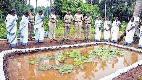 Inmates of Rajamahendravaram prison for women working in a horticulture field.