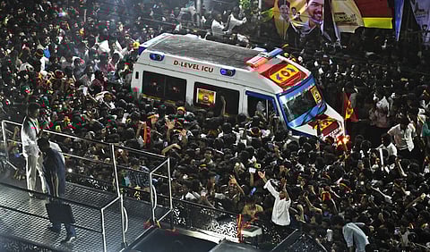 The crowd at Vijay's rally in Karur.