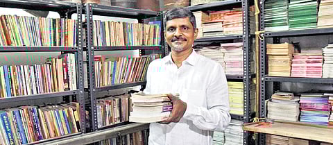 Vijayakumar’s free library in Puthur, Tiruchy, houses over 25,000 books.
