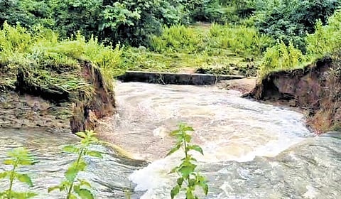 Restoration work will be taken up after the water level of the canal comes down, officials said.