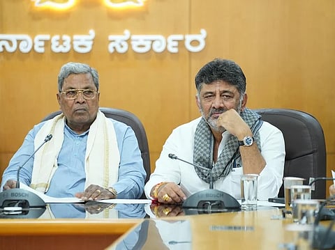Karnataka Chief Minister Siddaramaiah and Dy CM Shivakumar