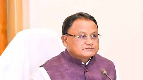 Chief Minister Mohan Charan Majhi addressing mediapersons after the cabinet meeting on Saturday, January 31, 2026