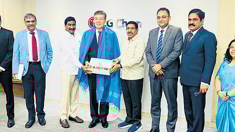 Ministers P Narayana and BC Janardhan Reddy during the South Korea visit.