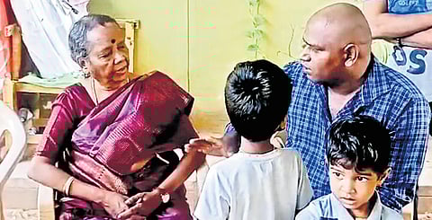 Ex-HC judge Aruna Jagadeesan speaks to stampede victim’s kin in Karur