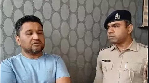 The accused, Piyush Maheshbhai Patel in police custody.