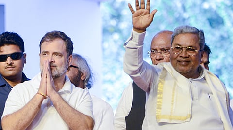 Congress leader Rahul Gandhi, CM Siddaramaiah