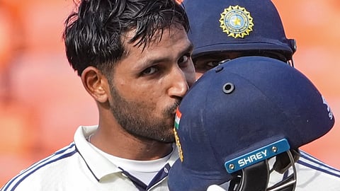 Dhruv Jurel celebrates his ton (Photo | PTI)