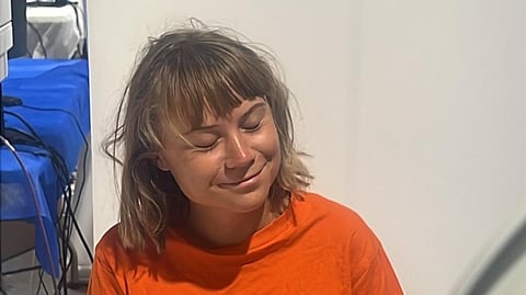 Swedish climate activist Greta Thunberg in Israel custody.