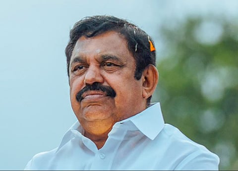 AIADMK general secretary Edappadi K Palaniswami campaigning in Modakurichi in Erode