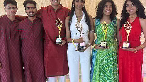 Students of Subramaniam Academy of Performing Arts (SaPa) who won the year’s Clef Music Awards