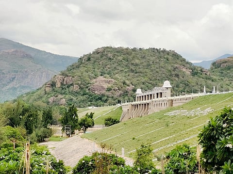 Amaravathi Dam, located in Udumalaipet, is a key tourist spot in the district.