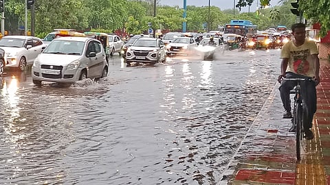 Waterlogging witnessed in several areas, including Dwarka, Zakhira underpass, Lakshmi Nagar, Karol Bagh and parts of South Delhi on Monday.