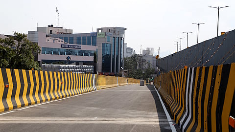 A view of the GD Naidu GEEDEE Science Center and the newly built flyover on Avinashi Road.