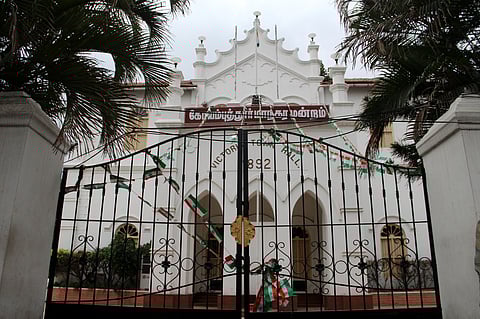 Coimbatore: (File Picture) Victoria town hall, wthere the Coimbatore City Municipal Corporation (CCMC) conducts council meetings in Coimbatore.
