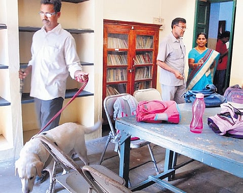Bomb squad searching for a school in Chennai.