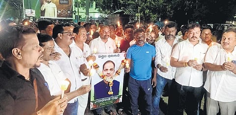 Advocates participating in a candle march to protest Pitabasa’s murder