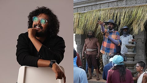 Choreographer Bhushan and BTS still of him on the sets of Kantara: Chapter 1