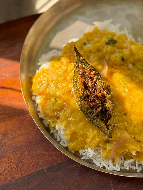 Arhar dal with rice