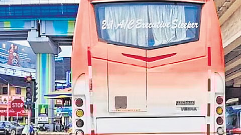 Sources said the drivers of buses operating via Walayar and Coimbatore suspended services following the incident.