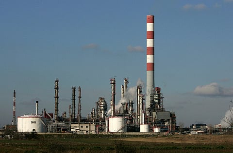The NIS Jugopetrol oil refinery in Pancevo, Serbia, Dec. 24, 2008.