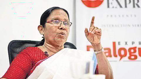 Former state health minister K K Shailaja was selected for the prestigious award for her effective management of Covid-19 and Nipah virus outbreak
