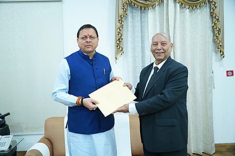 A single-member inquiry commission headed by Justice (Retd.) U.C. Dhyani, constituted by the Uttarakhand government to investigate alleged irregularities in the competitive examination conducted by the Uttarakhand Subordinate Service Selection Commission, submitted its interim report to Chief Minister Pushkar Singh Dhami today.