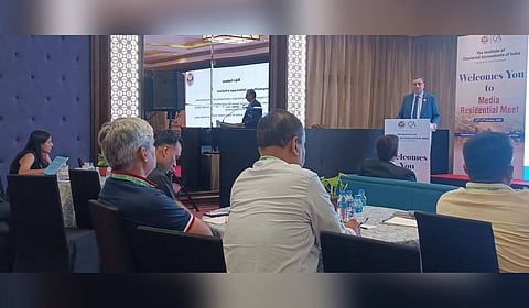 A media meet held by ICAI in Goa