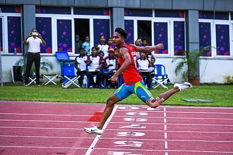 Odisha sprinter Pratik Maharana clinches gold in the U20 Men's 200m Run at the 40th National Junior Athletics Championships 2025