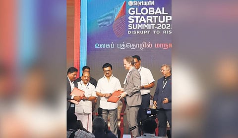 CM Stalin at the Tamil Nadu Global Startup Summit (TNGSS) 2025