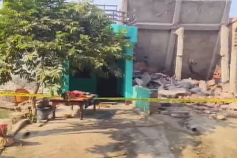 Police said the blast occurred in Miyaganj village around 4.40 am at the house of licensed firecracker trader Mohammad Yaseen