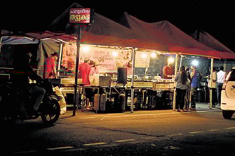 Wayside eateries are back in business along city roads after being temporarily shut down as part of a regulation drive. Scenes from Vazhuthacaud