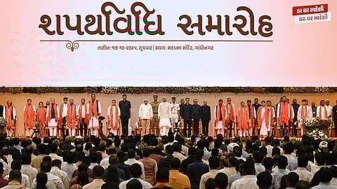 The BJP government in Gujarat carried out a cabinet reshuffle on Friday.