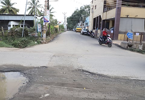 Newly laid road at Balaji garden in Coimbatore, where the UGD work is yet to be carried out and have left the stretches that have been dilapidated to core post the UGD project works.