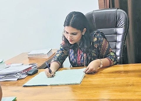 Gouri took charge at the Areacode panchayat office earlier this week.