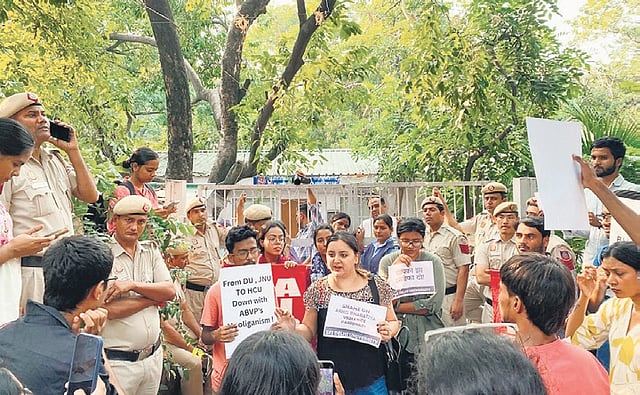 Condemning the act, several student organisations staged a protest | Express